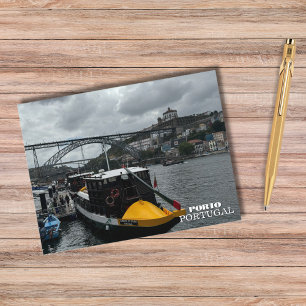 Pretty Boat Porto Portugal Photography,Travel Holiday Postcard