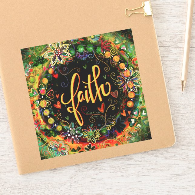 Pretty Boho Floral Black Elegant Faith Inspirivity (Notebook)