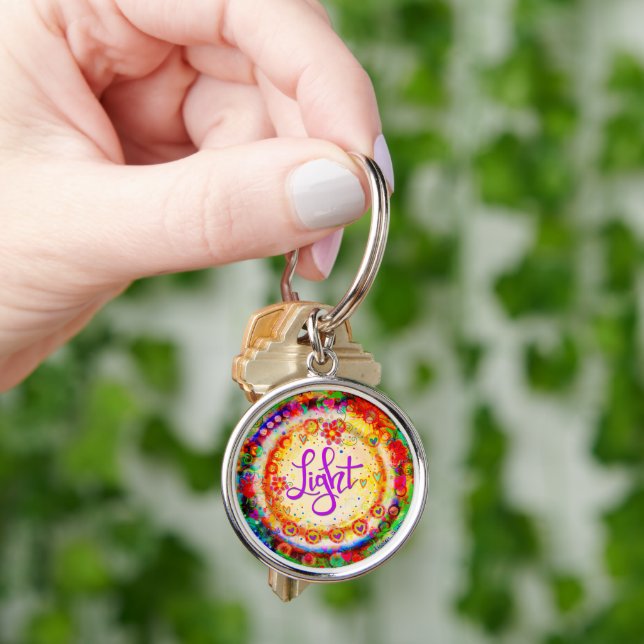 Pretty Boho Floral Inspiring Light Inspirivity Keychain (Hand)