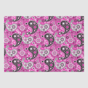 Pretty Boho Pink Paisley Pattern Tissue Paper