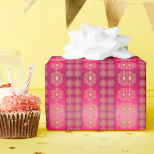 Pretty Boho Pink Pattern Wrapping Paper