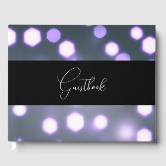 Pretty Bokeh Background Wedding Guest Book