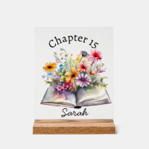 Pretty Bookworm Acrylic Sign