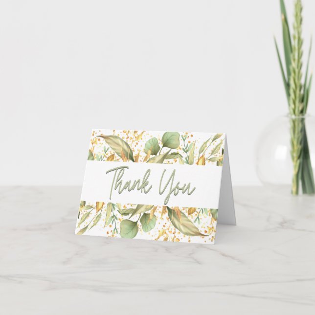 Pretty Botanical Thank You Card (Front)