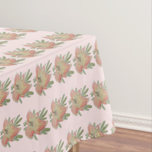 Pretty Botanical Watercolor Daylily Tablecloth