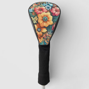 Pretty Bouquet of Flowers Golf Head Cover