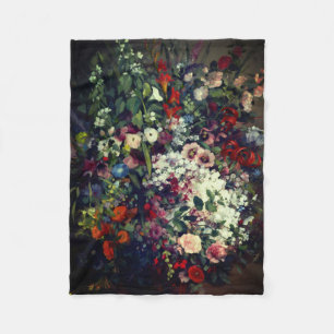 Pretty Bouquet of Flowers in a Vase Fleece Blanket