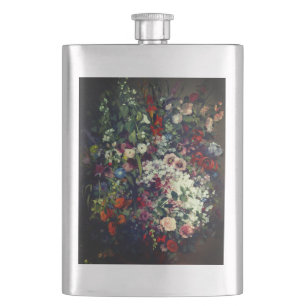 Pretty Bouquet of Flowers in a Vase Hip Flask