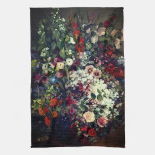 Pretty Bouquet of Flowers in a Vase Kitchen Towel