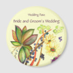 Pretty Bouquet Wedding Souvenir Magnet<br><div class="desc">Beautiful flowers on a magnet suitable for giving as a wedding memento. The art is a drawing of flowers in a magical garden.</div>