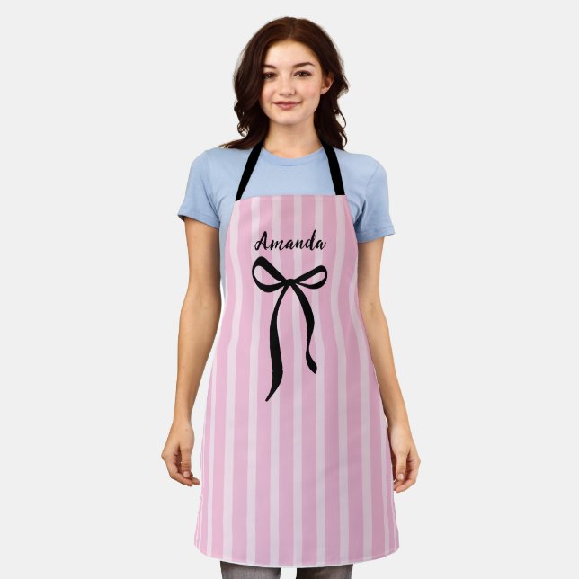 Pretty Bow Apron, Kitchen, Bake, Cook, Chef Apron (Worn)
