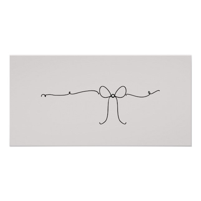Pretty Bow Pen Art Poster (Front)