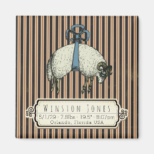 Pretty Bow Sheep™ Collection - Birth Info / Magnet