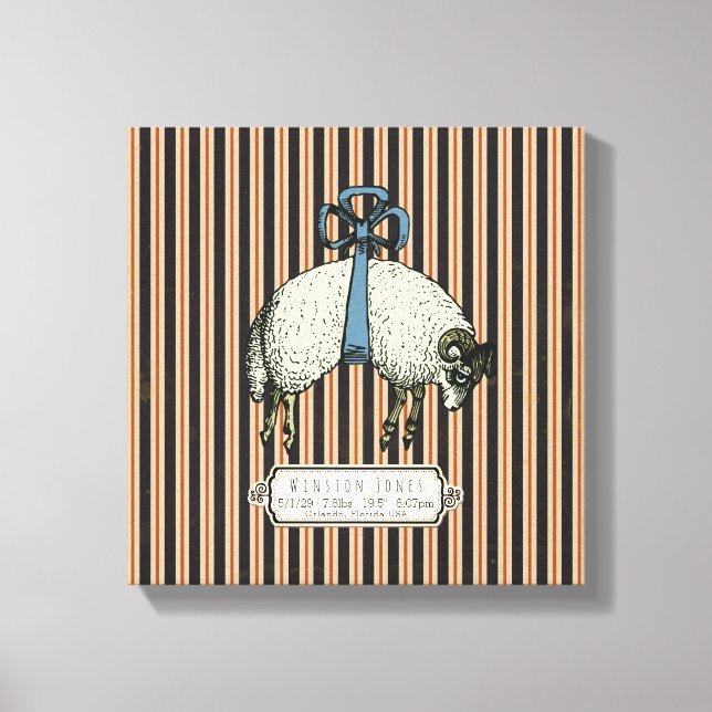 Pretty Bow Sheep™ Collection - Wrapped Canvas (Front)
