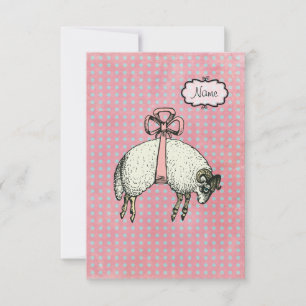 Pretty Bow Sheep DESIGNER OPTIONS ~ Invitations