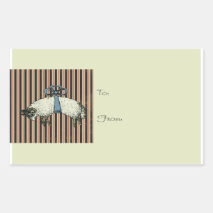 Pretty Bow Sheep DESIGNER OPTIONS~ Square Stickers