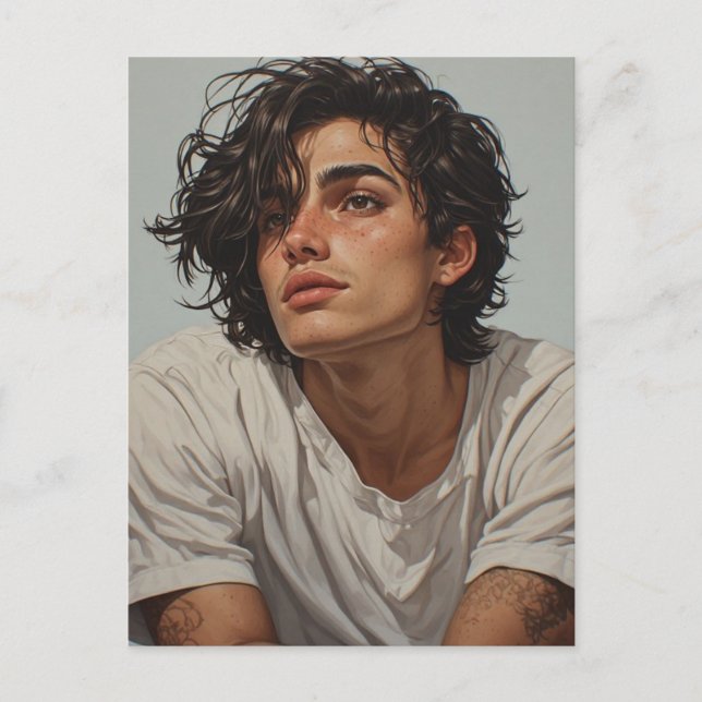 PRETTY BOY CUTE GUY  POSTCARD (Front)