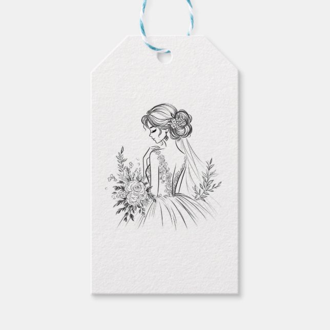 Pretty Bride  Gift Tags (Front)