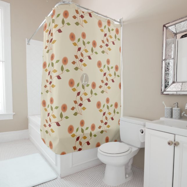 Pretty Bright Flowers Floral Pattern Cream Beige (In Situ)