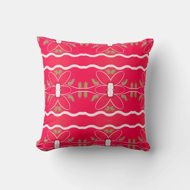 Pretty Bright Pink Accent Pillow (Front)
