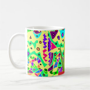 Pretty brite patterned art surreal coffee mug