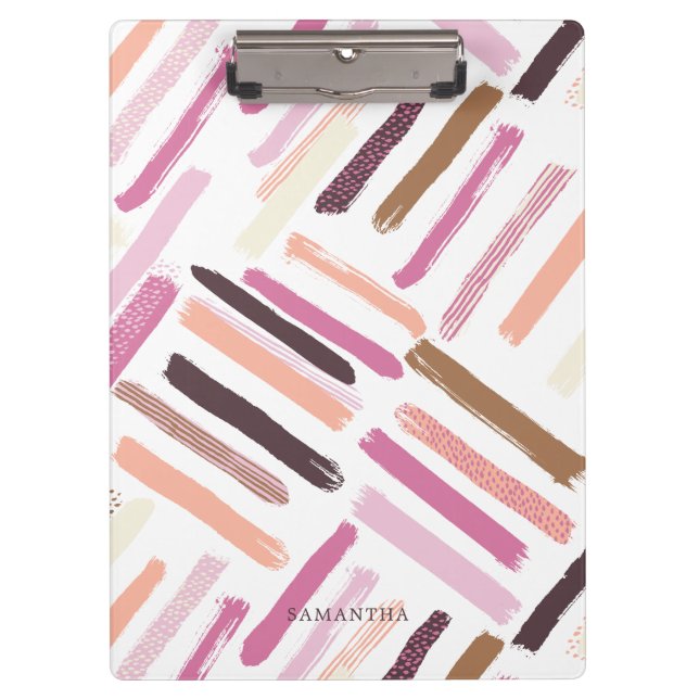 Pretty Brush Strokes Pattern Clipboard (Front)