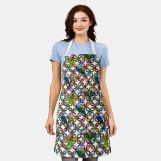 Pretty Budgies. Apron