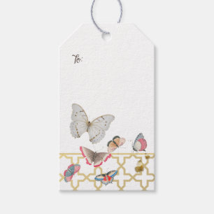 Pretty Butterflies Customizable Easter Gift Tags