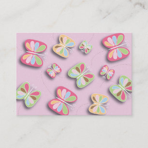 Pretty Butterflies Flutter By Babysitting Business Business Card