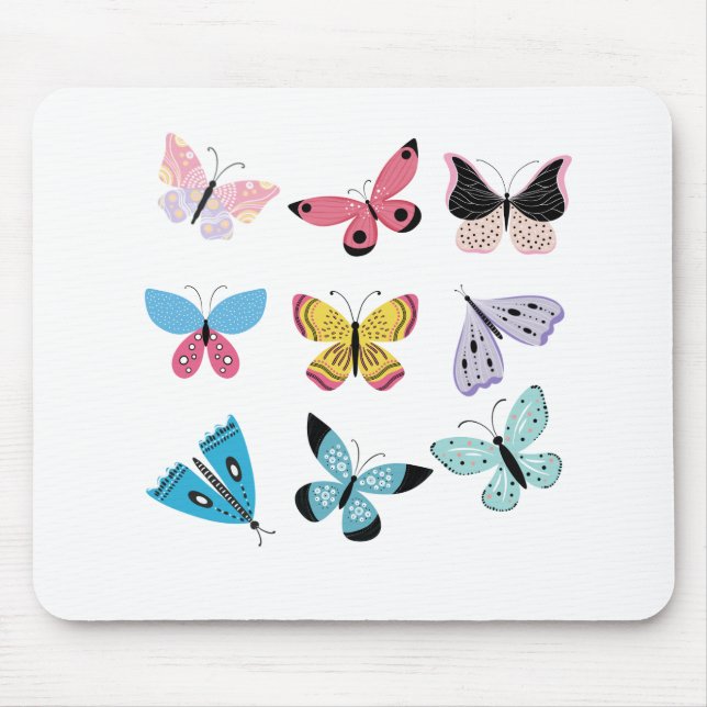 Pretty Butterflies Mouse Pad (Front)