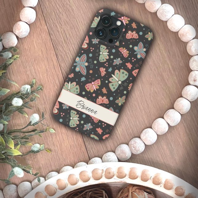 Pretty Butterflies Personalized Name Inspirivity  Case-Mate iPhone Case (Creator Uploaded)