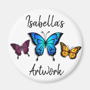 Pretty Butterflies Personalized Name Magnet