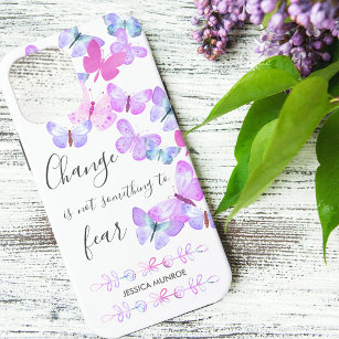 Pretty Butterflies Positive Change Quote Custom iPhone 12 Pro Max Case