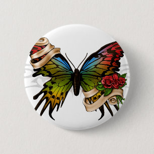 Pretty Butterfly 2 Inch Round Button
