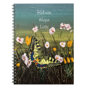 Pretty Butterfly and Wildflowers  Notebook