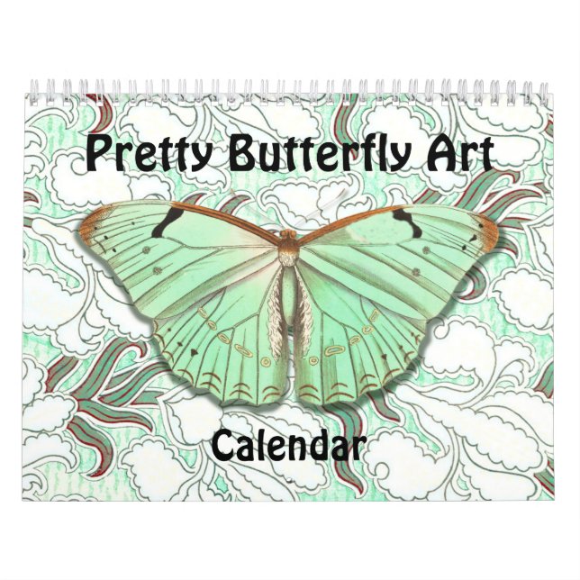 Pretty Butterfly Art Calendar Butterflies (Cover)