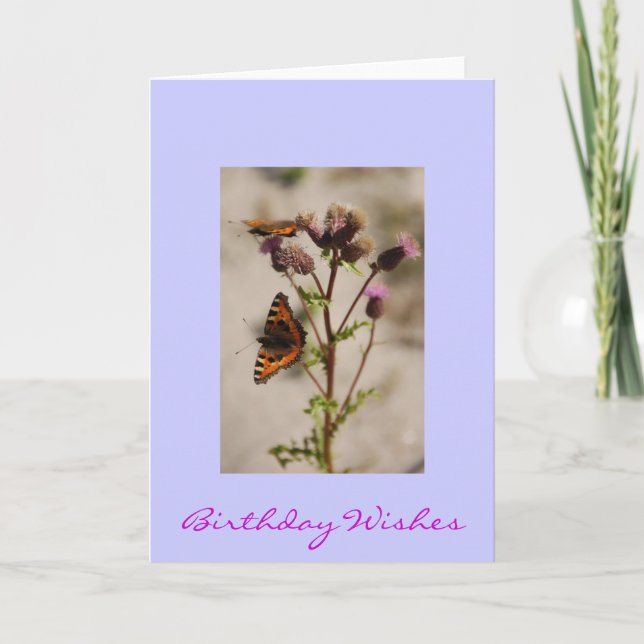 Pretty Butterfly Birthday Card (Front)