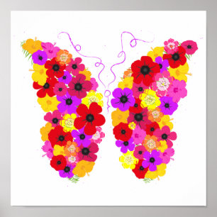 Pretty Butterfly Modern Art Poster