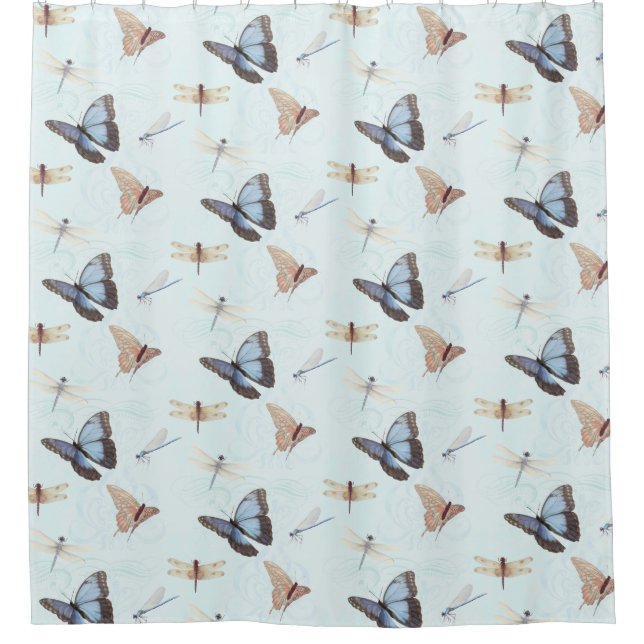 Pretty Butterfly n Dragonfly Swirl Scroll Painting (Front)