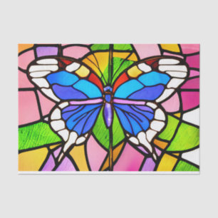 Pretty Butterfly Stained Glass Decoupage Tissue Paper