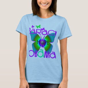 Pretty Butterfly Support Barack Obama T-shirt