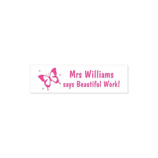 Pretty Butterfly, Teacher Encouragement For Kids Self-inking Stamp (Design)