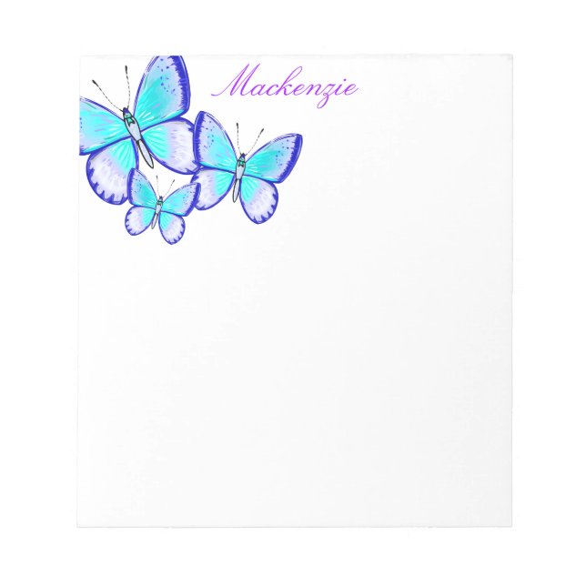 Pretty Butterfly Trio Notepad (Front)