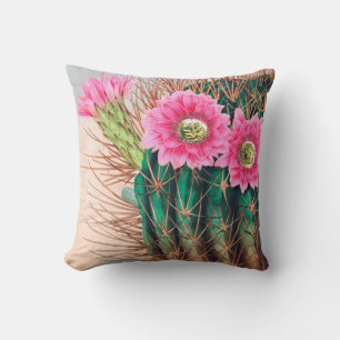 pretty cactus throw pillow