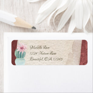 Pretty Cactus with Flower Southwest Address