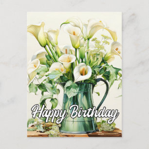Pretty Calla Lily Flowers Postcard