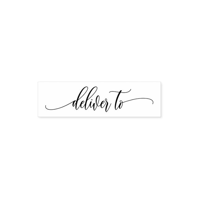 Pretty Calligraphy Script Deliver To Wedding Self-inking Stamp (Design)