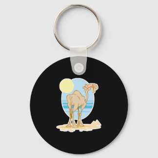 pretty camel and pyramids scene keychain