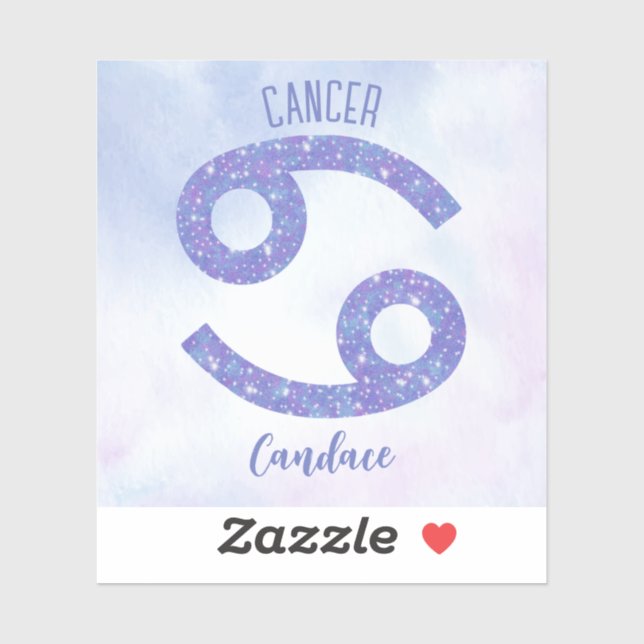 Pretty Cancer Astrology Sign Personalized Purple (Sheet)