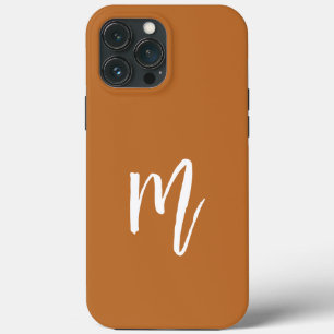 Pretty caramel background Calligraphy initial  iPhone 13 Pro Max Case
